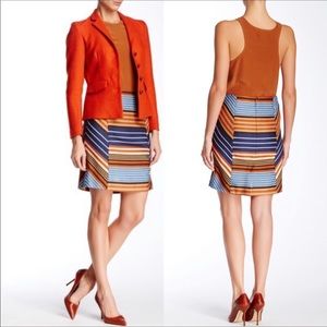 J. Mclaughlin Women’s Pencil Skirt Sz 4 Striped Business Career Wear